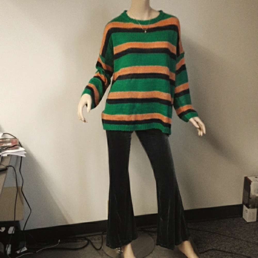 And the why loose striped sweater